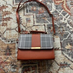 Elegant Brown and Plaid Women's Bag